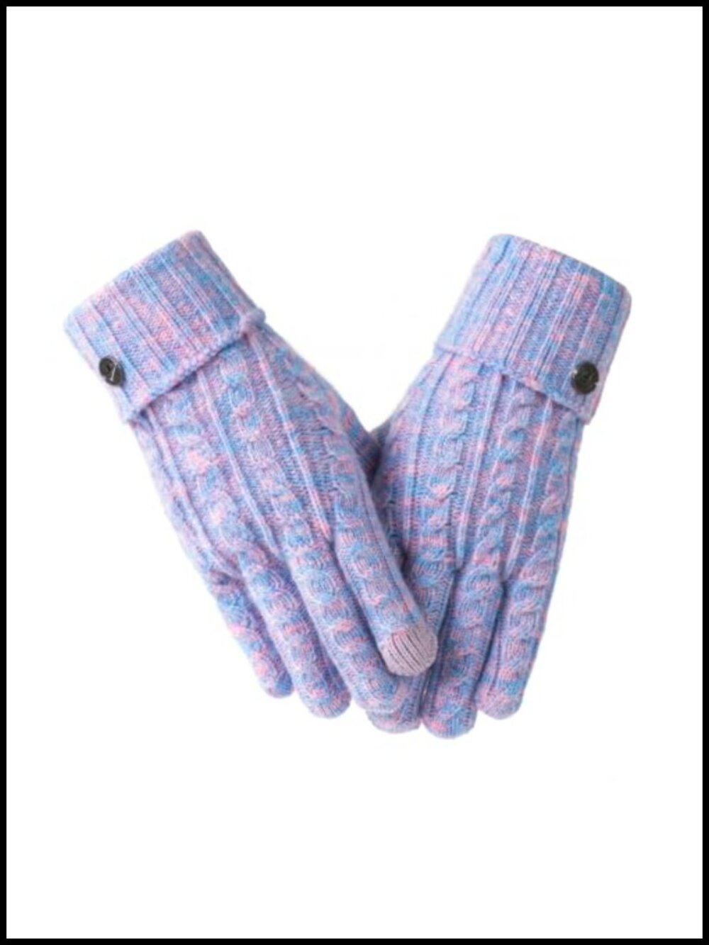 Wool Blend Knit Fleece Lined Touchscreen Winter Gloves Thermal